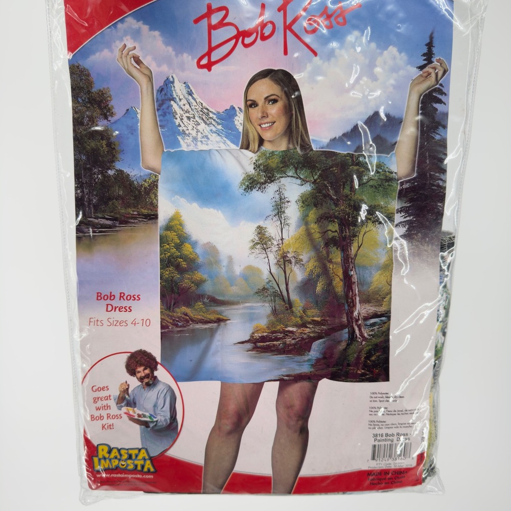 Rasta Imposta Bob Ross Painting Dress Costume Landscape Art Tunic 3816 Fits 4-10
